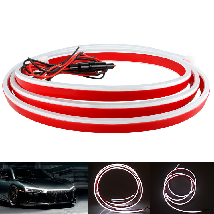 Car Cross-Border Vehicle Start-Up Scan-Through Daytime Running Lights, Hood Lights, Engine Hood Decorative Lights, Grille Led Modification Lights