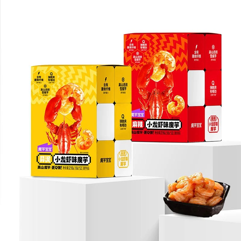 Шэньси Lanjao Специальность Candle Mountain Konjac детское чесночное пюре со вкусом раков Konjac в коробке