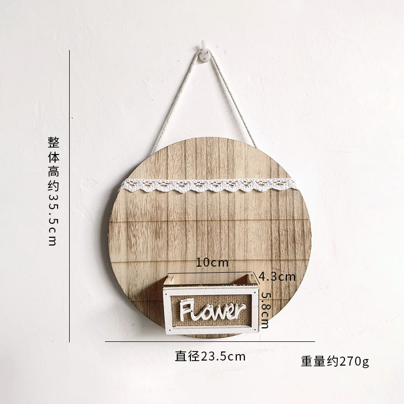 Año Nuevo redondo de madera colgante de pared sala de estar colgante de decoración de pared enchufe rico fruta roja bayas nueva casa regalo