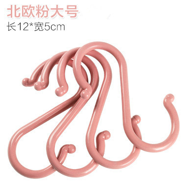 Fabricante en stock multi-funcional S gancho plástico blanco de plástico sin costura Punch-libre cocina del hogar gancho de baño