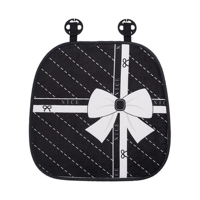 Rain Plush Car Headrest Lumbar Waist support - chenille-gift-bow-cushion-black-front-row
