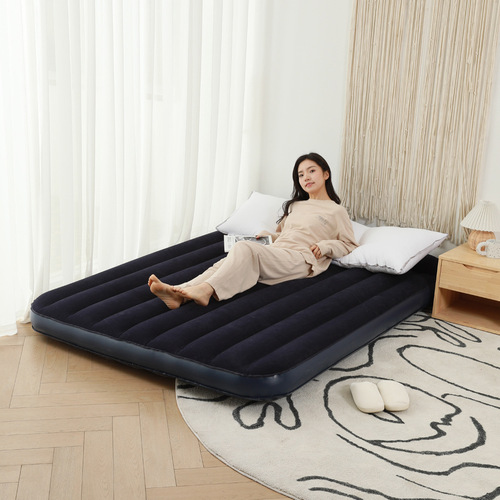 Mountain camping supplies outdoor inflatable bed air mattress sheet single double thickened flocking mattress travel car mattress