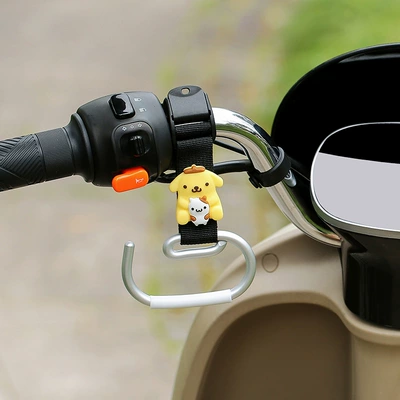 Other Electric Vehicle Accessories: Vehicles, No-Drill Installation, Multifunctional - black-long-strap-e-hook-pudding-dog-left