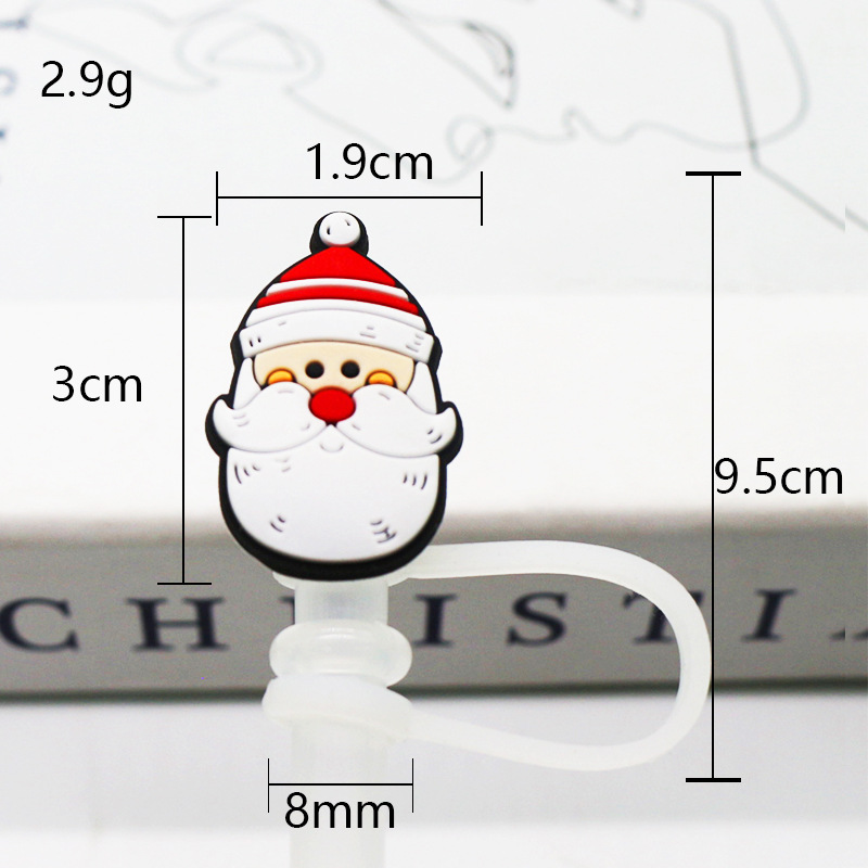 Tapa de paja Spot 7-8mm silicona linda mini muñeca parche tapón a prueba de polvo decoración de pajitas tapón a prueba de polvo