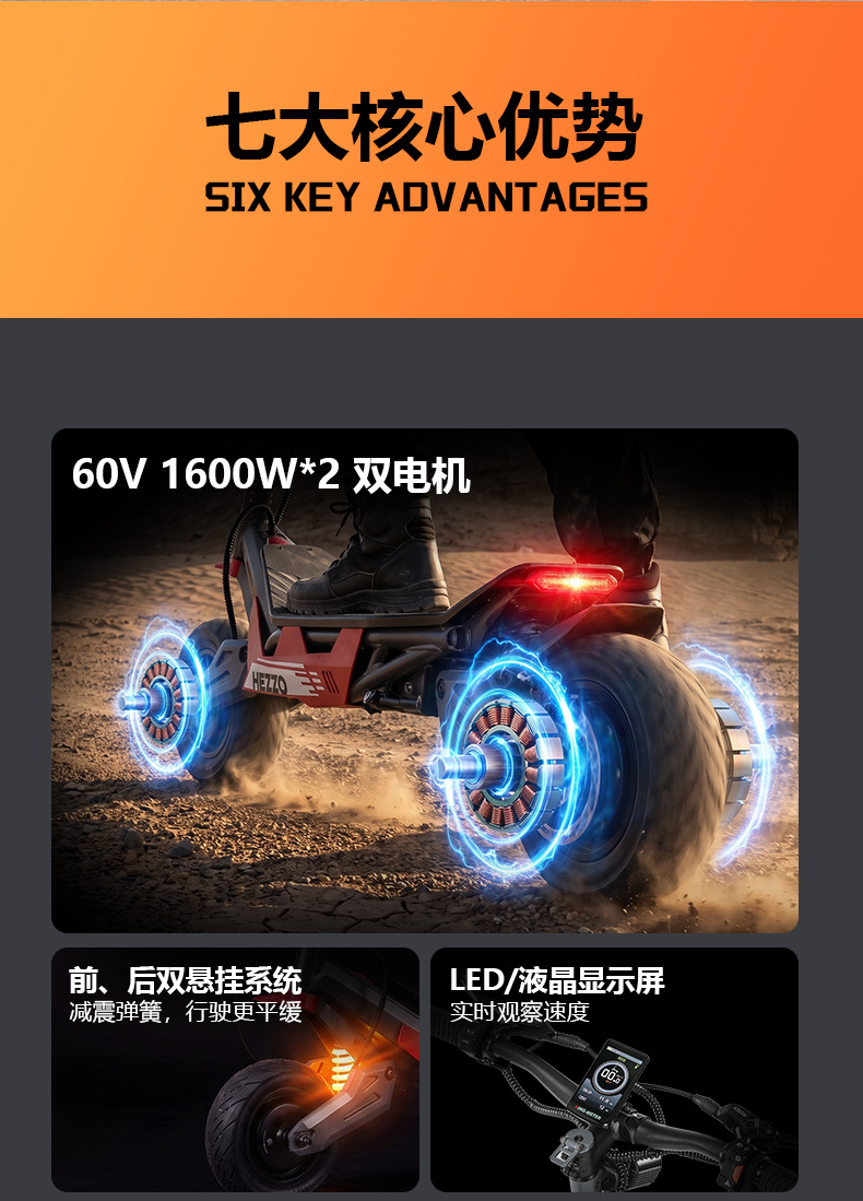 Cross-border exclusive F10 electric off-road scooter, featuring dual motors, high power, long battery life, and a foldable design, making it an ideal adult mobility vehicle