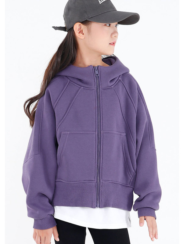 儿童外套春秋新款女童户外连帽外套男孩加厚上衣中大童外出服户外|undefined
