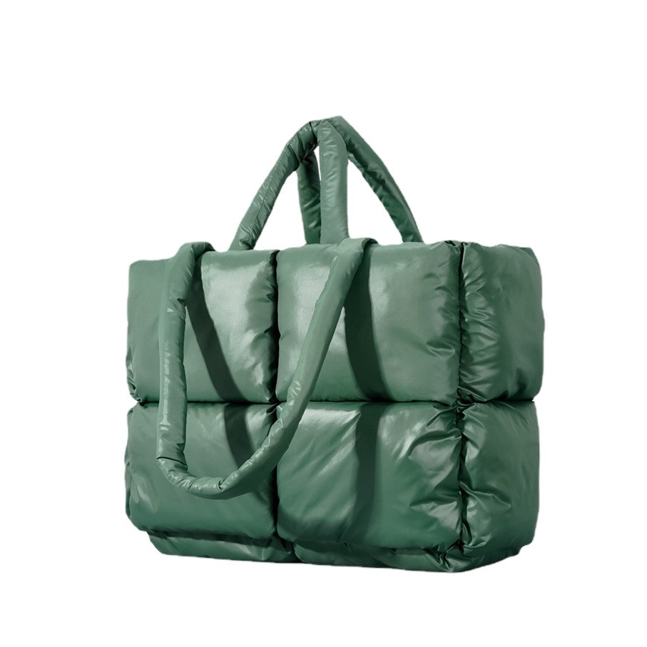 Nuevo más tamaño abajo Chaqueta de algodón de las mujeres suave espacio bolso de algodón moda simple lleno hombro bolsa de mensajero