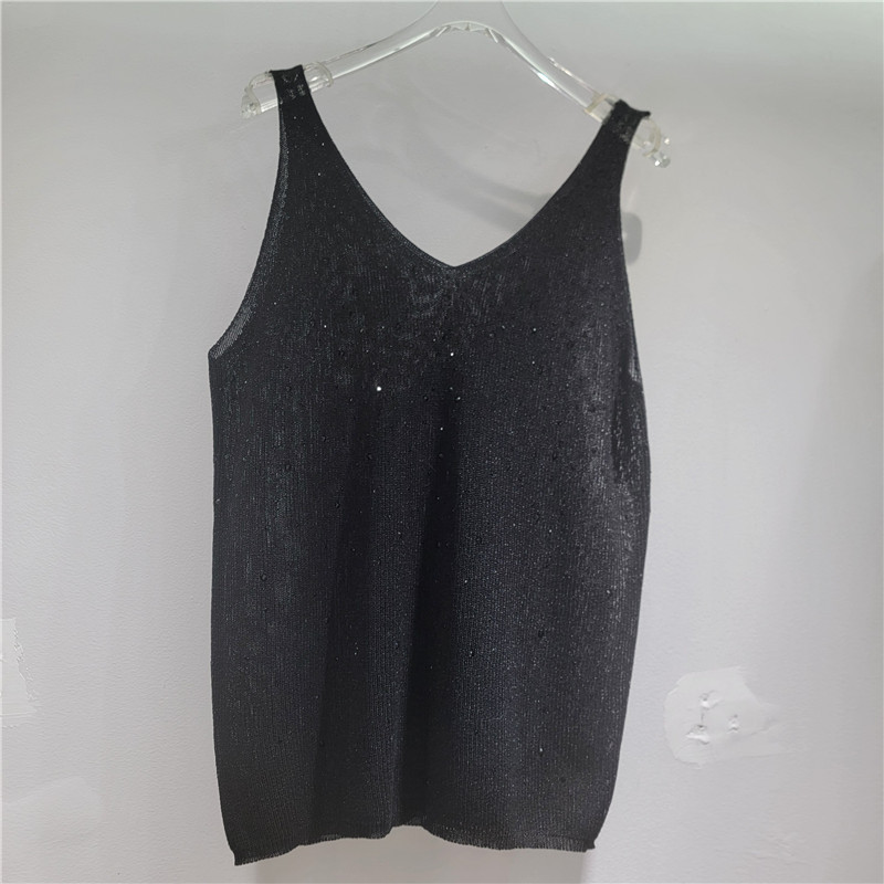 Corea de la industria pesada chaleco de esquinilla chaleco de verano chicas calientes con un sentido de diseño nicho suelto vestido sin mangas