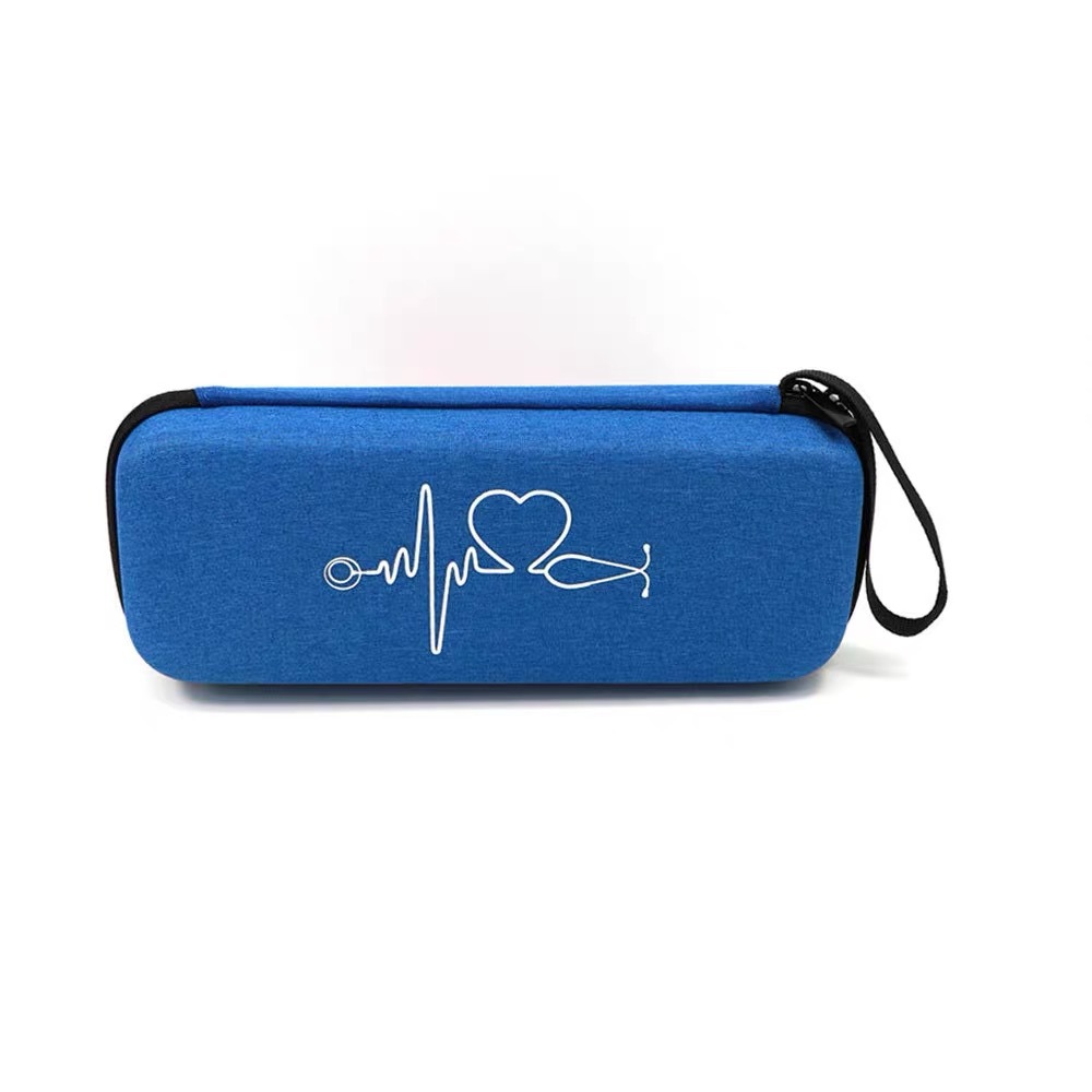 Bolsa de almacenamiento de estetoscopio de carcasa dura de eva transfronteriza, caja de almacenamiento de estetoscopio de corazón fetal multifuncional a prueba de caídas portátil para mujeres embarazadas