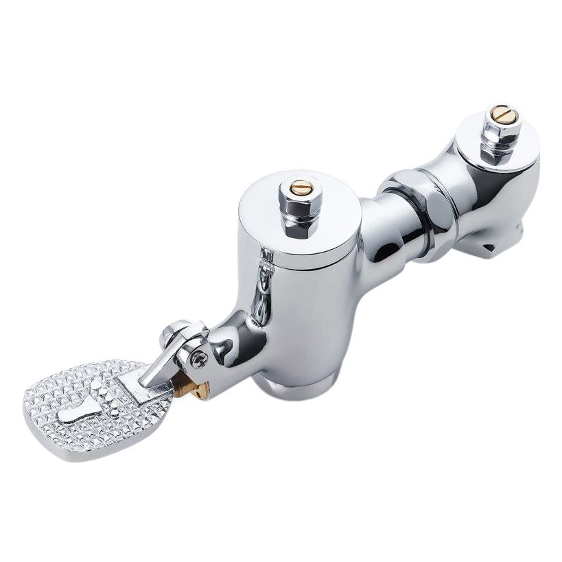 Клапан полной медной промывки Kangcang горизонтальный педальный клапан для промывки воды унитаз самозакрывающийся стул промывной яма задержка телескопический клапан