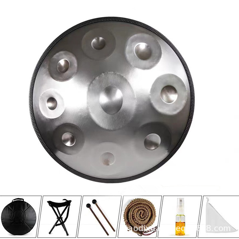 Instrumentos musicales Disco de mano Batería Handpan de grado profesional Disco de mano 440Hz 432HZ Tambor etéreo Tambor de lengua de acero Exclusión transfronteriza