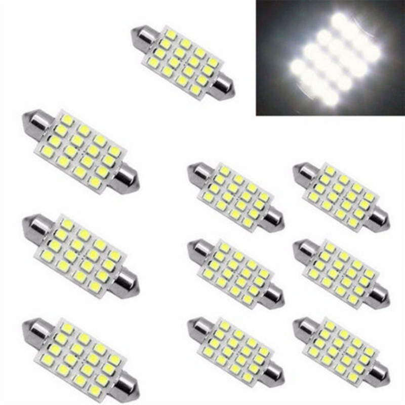 Car LED combination suit 14 28 42pcs T10 indicator width lamp double tip reading lamp license plate lamp indoor