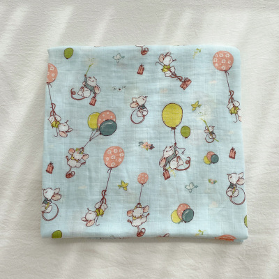 A类春夏竹棉婴儿襁褓包被 新生儿宝宝浴巾包巾盖毯 纱布儿童抱被|ms