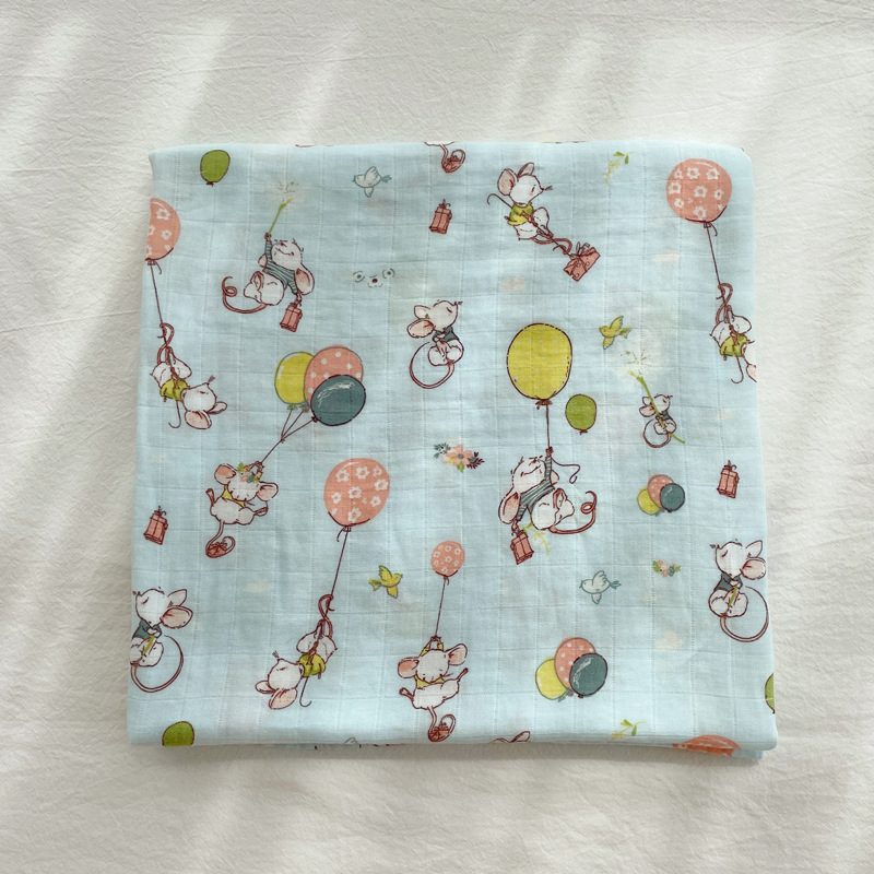 A类春夏竹棉婴儿襁褓包被 新生儿宝宝浴巾包巾盖毯 纱布儿童抱被|ms