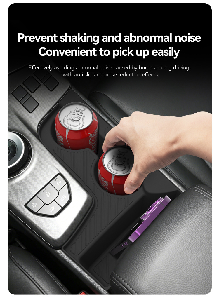 Suitable for 26 models of the Lionbox SPORTAGE central console cup holder silicone protective anti-slip mat, car-specific product