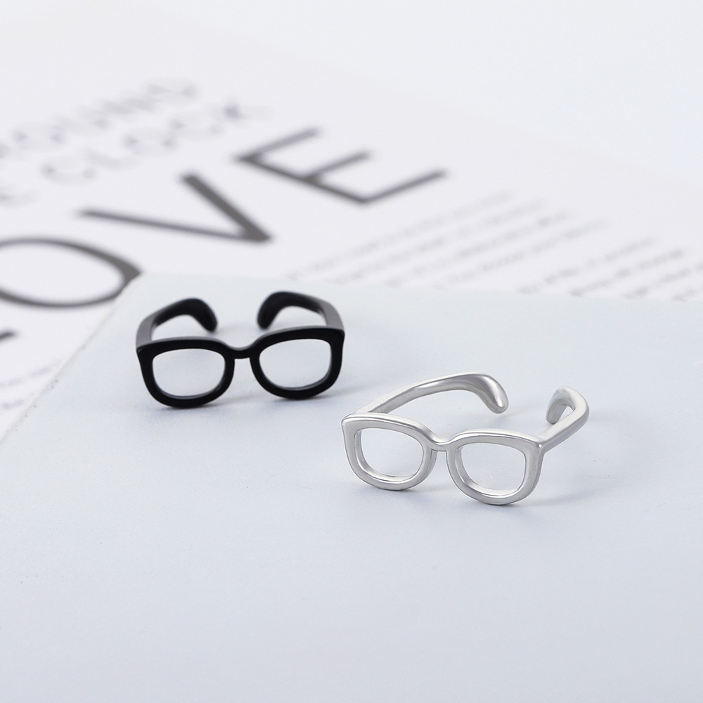 Simple Style Glasses Copper Open Ring Plating Copper Rings