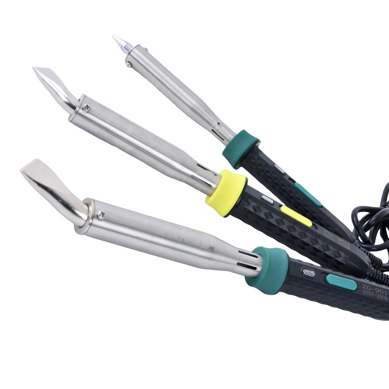 80W-300W大功率恒温铜头钻石纹手柄电烙铁返修工具220V 欧规