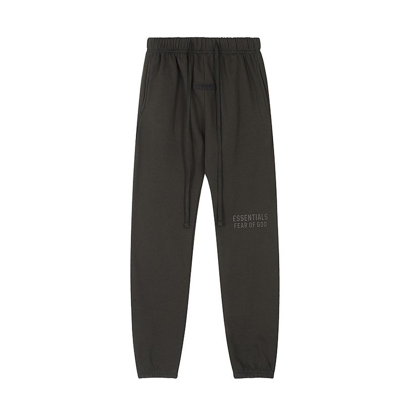 Fear of God Essentials Sweatpants Silicone Logo Dark Grey