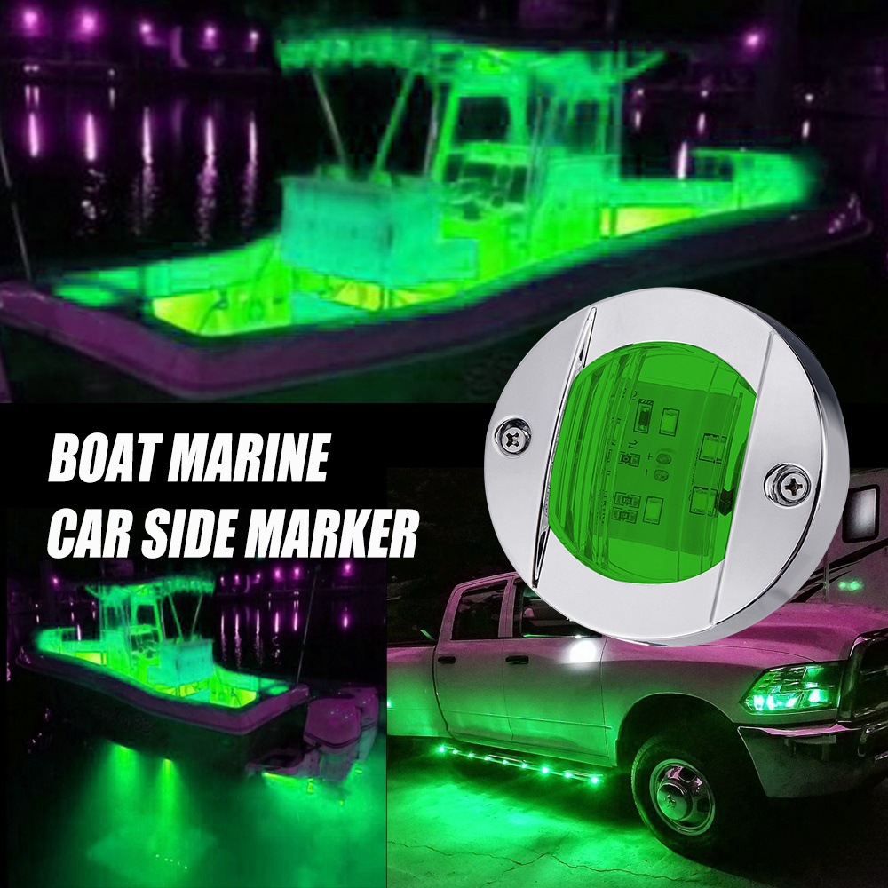 Source factory 6LED round truck side light 12v round trailer trailer cruise boat signal light 24v truck side light