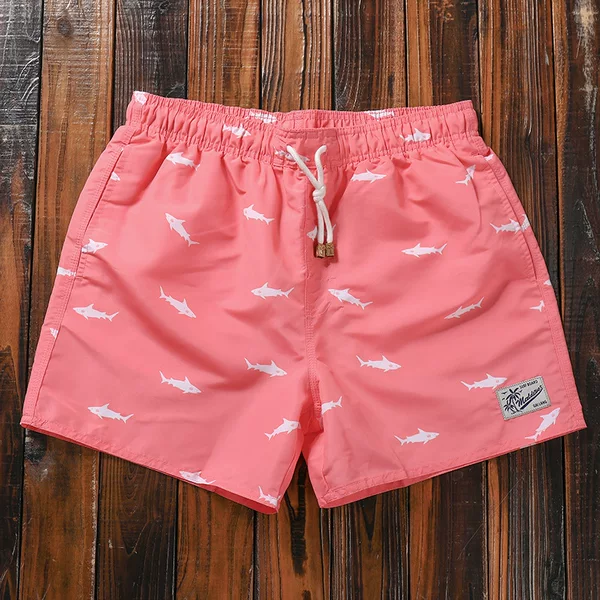 Men's Quick-Dry Beach Shorts with Lining, Suitable for Water Activities, Dopamine Surfing, and Casual Wear