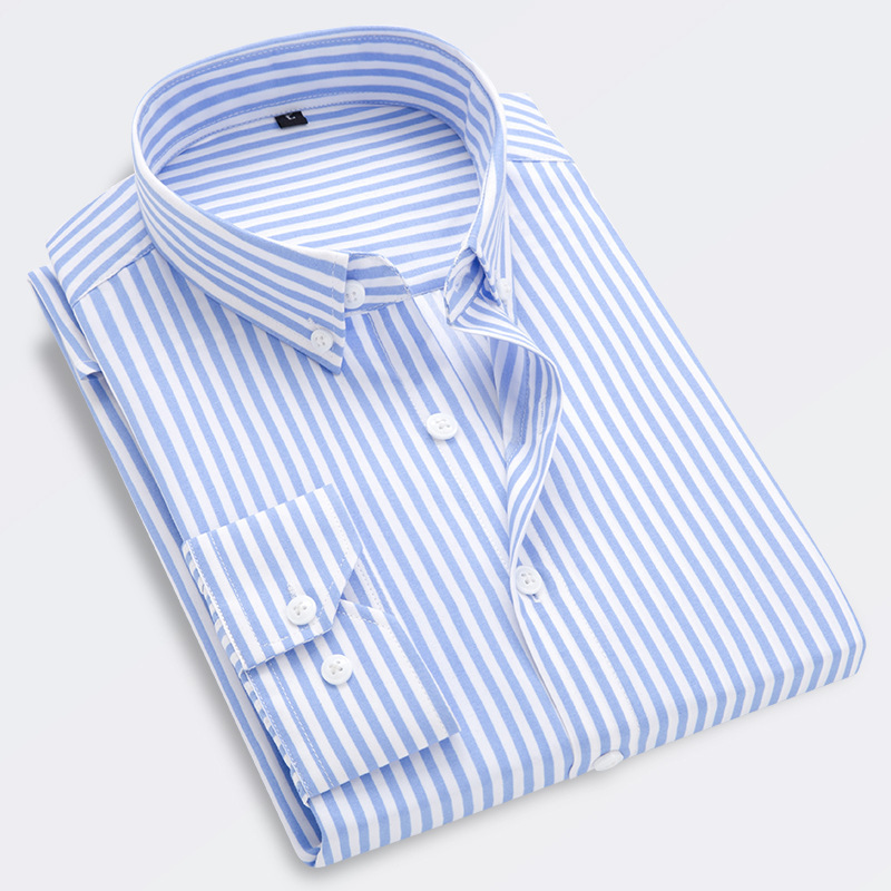 2026 Spring and Autumn Men's Long Sleeve Shirt Trendy Stylish Slim Fit Korean Style Youth Casual Men's Striped Shirt 2026 Spring and Autumn Men's Long Sleeve Shirt Trendy Stylish Slim Fit Korean Style Youth Casual Men's Striped Shirt
