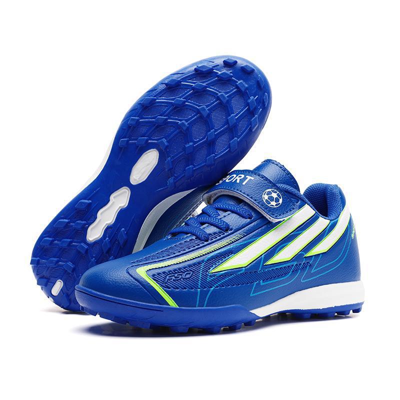 Zapatillas de Fútbol para Niños Clavos Rotos con Velcro Ligero para Deportes al Aire Libre