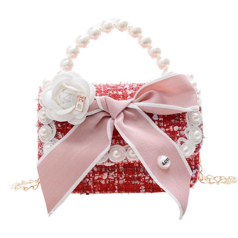 Bolso de La Perla de los niños 2021 bolsa de regalo de Año Nuevo Linda bolsa de mensajero algodón y lino Comercio exterior moda princesa Bolsa De niña