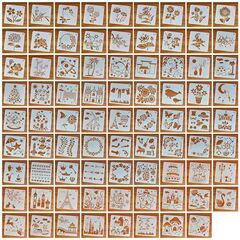 子供の透かし彫りの絵画petテンプレートの絵画道具diyアルバムのレースの定規の手帳の小学生の手は神器を書き写します。