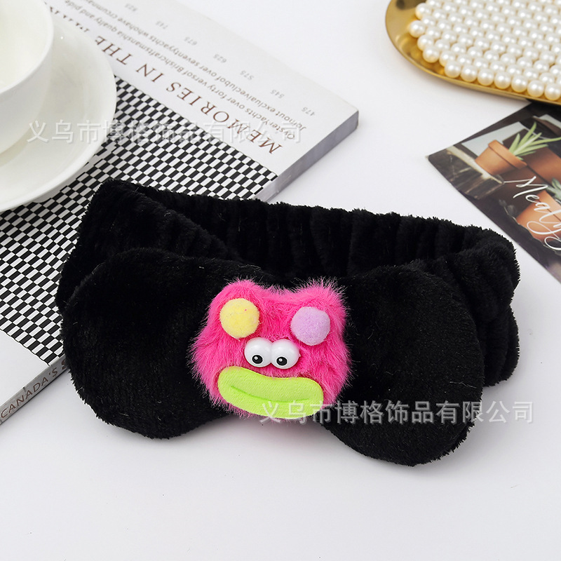 Corea del Sur de dibujos animados banda de pelo diadema para las niñas cara de lavado banda de pelo lindo oso de peluche cabeza estrella banda de pelo al por mayor