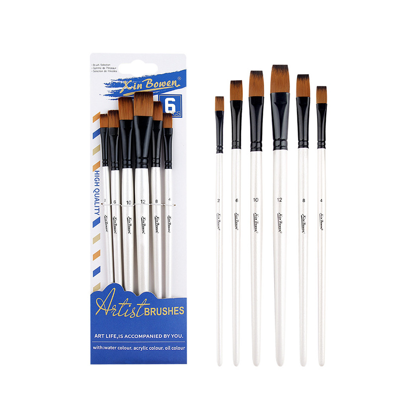 Xinbowen ナイロンブラシアクリルガッシュ水彩油絵ブラシアート学生特別な手描きブラシ卸売|undefined