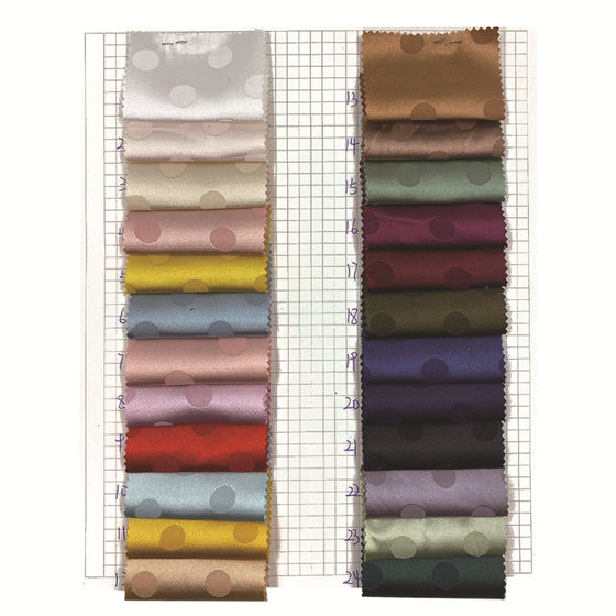 Spring and summer new satin satin 1cm wave dot jacquard women's clothing home clothes dress shirt clothing fabric
