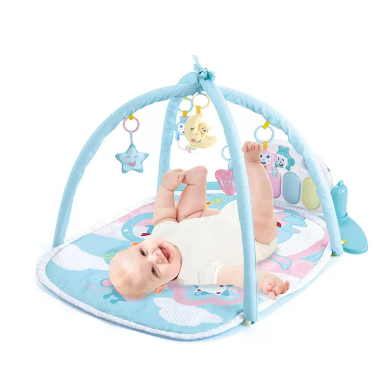 跨境热供婴儿钢琴健身架玩具 亲子互动宝宝健身架带音乐摇铃玩具