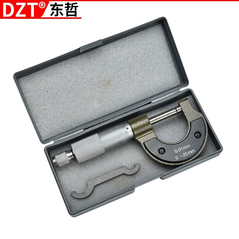 千分尺圆管圆柱直径半径测量器0-25mm硬质合金柱体粗细测量工具新