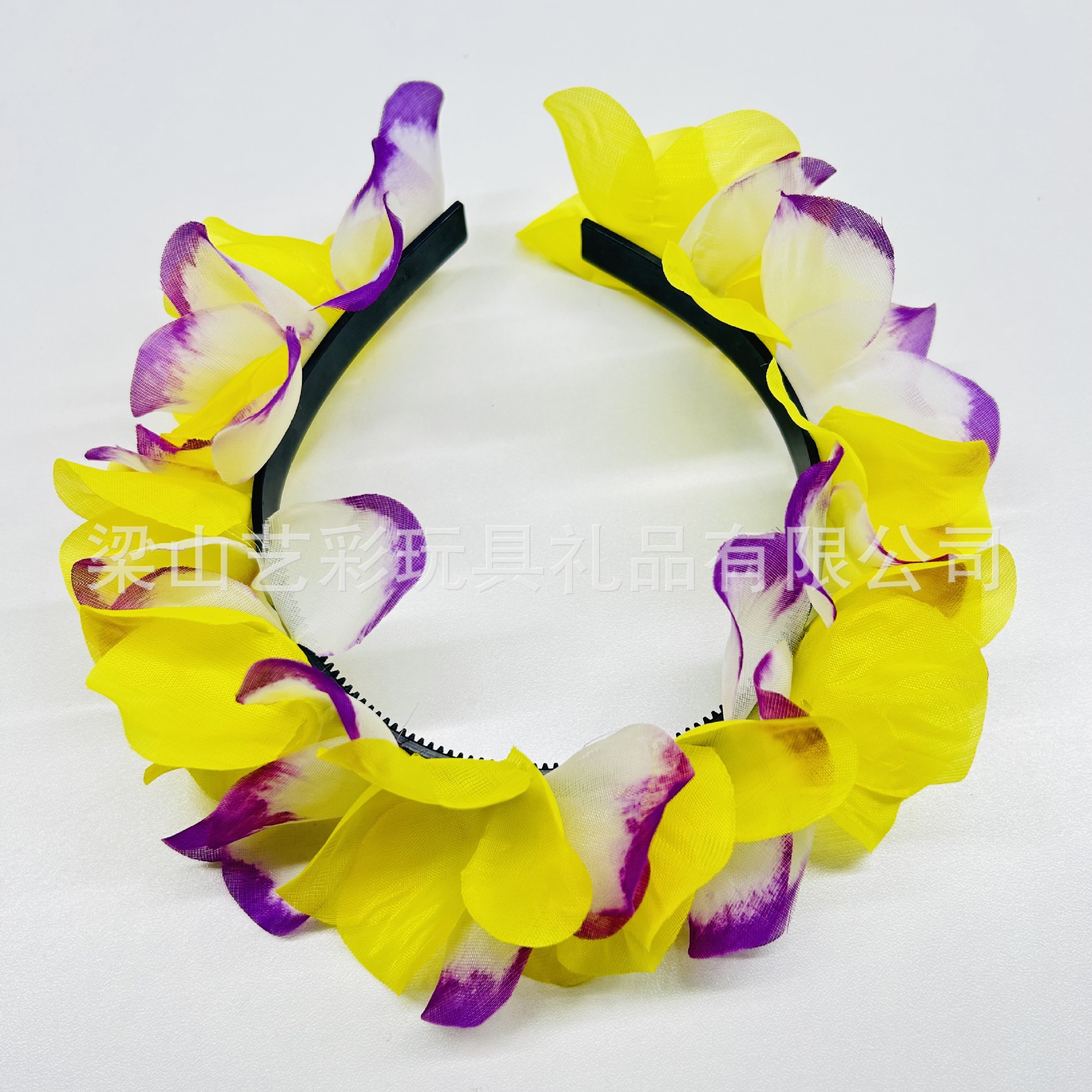 Diadema de venta caliente transfronteriza hawaiana, diadema de tela de poliéster, diadema de colores, horquilla