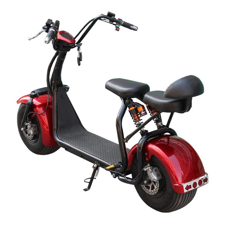Scooter eléctrico estilo Harley para dos personas, amortiguación delantera y trasera, para ciudad, fabricante con opciones personalizables