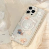 White edge magnetic attractions, cute baby pink blue star