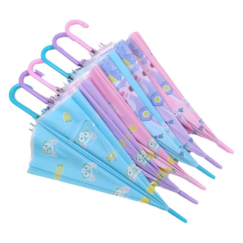 Barra recta fresca automática paraguas transparente señoras estudiante paraguas publicidad paraguas transparente al por mayor fábrica de Jinjiang