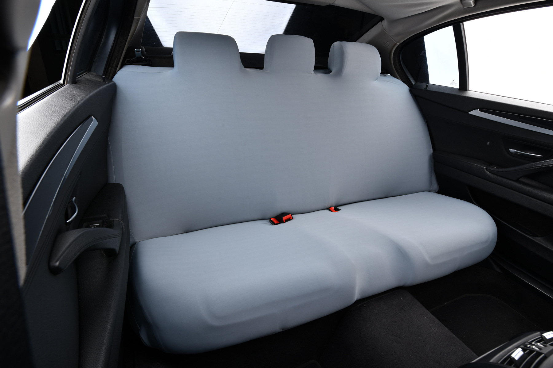 Cooling Ice Silk Universal Elastic Car Rear Three-Seat Seat Cover Fabric Dust-Proof Seat Cushion Cover Backrest and Headrest Integrated