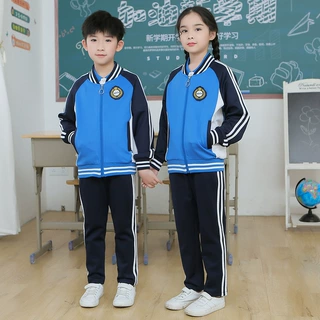 工厂定制高中生校服中学生团队长袖运动班服中小学初中运动套装