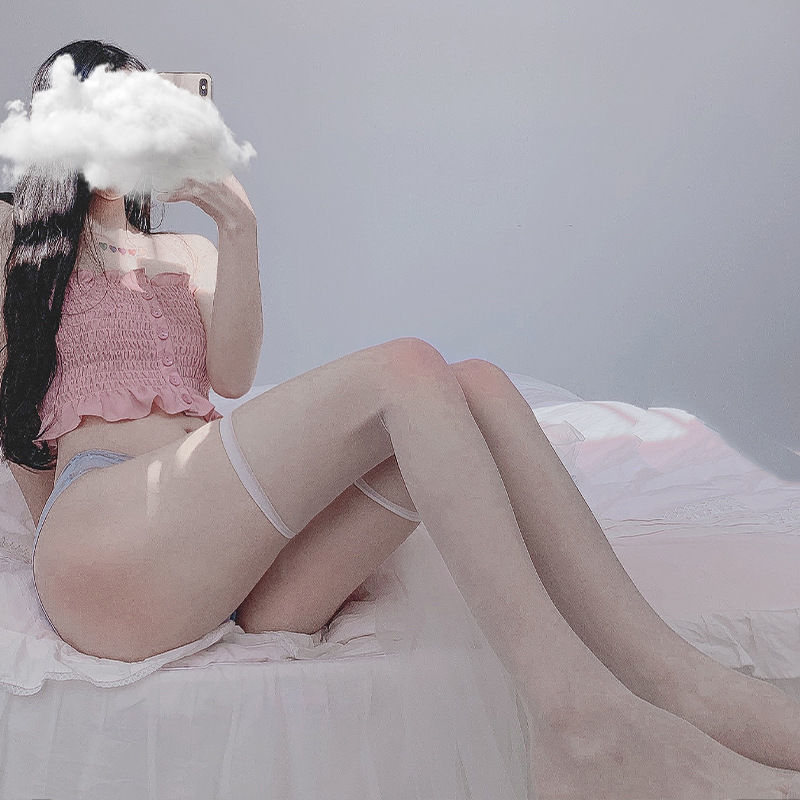 丝袜黑色ins破洞半截网纱花边长筒过膝甜美可爱包芯丝大腿袜详情20