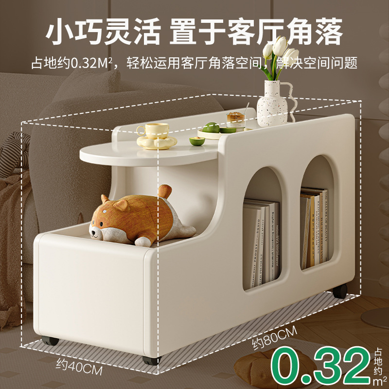 Cream viento móvil mesas de té sofá pequeño gabinete creativo en línea salón lado de varios nórdicos simple carro pequeño