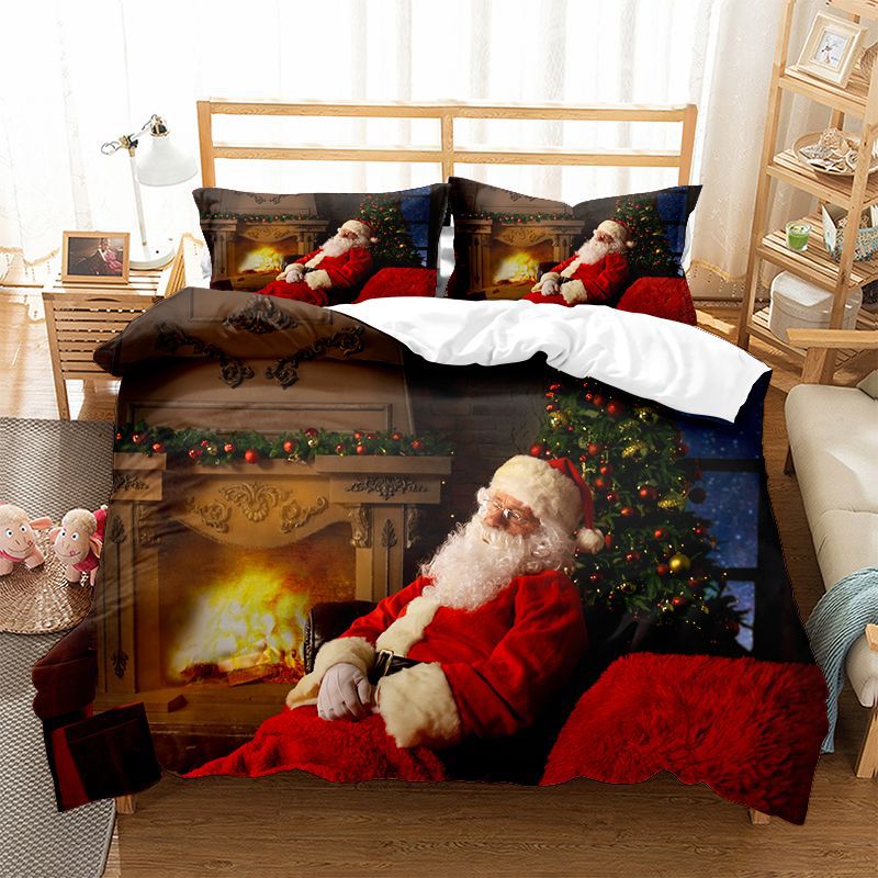 Nuova collezione natalizia Copripiumino in 3 pezzi, set opaco da 4 pezzi, set da 2 pezzi personalizzabile_voghion.com