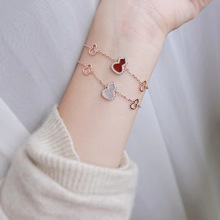 麒麟高品质V金电镀红玛瑙小葫芦手链女轻奢气质时尚满钻葫芦戒指