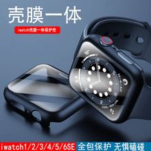 适用苹果手表iwatch8钢化膜apple watch567保护壳2/3/4一体全包膜