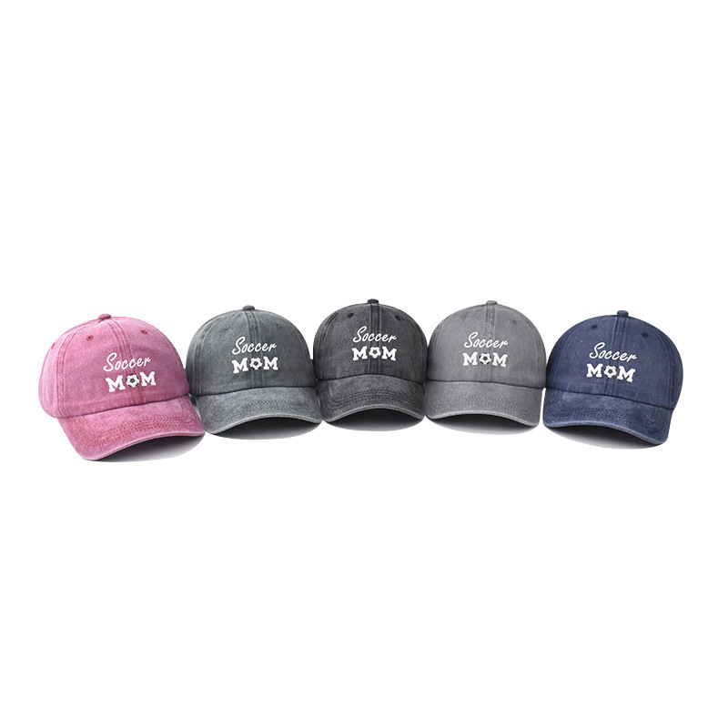 Algodón transfronterizo nuevo lavado con agua viejo sombrero de béisbol de fútbol de alta calidad personalidad al aire libre MM gorra de lengua de pato