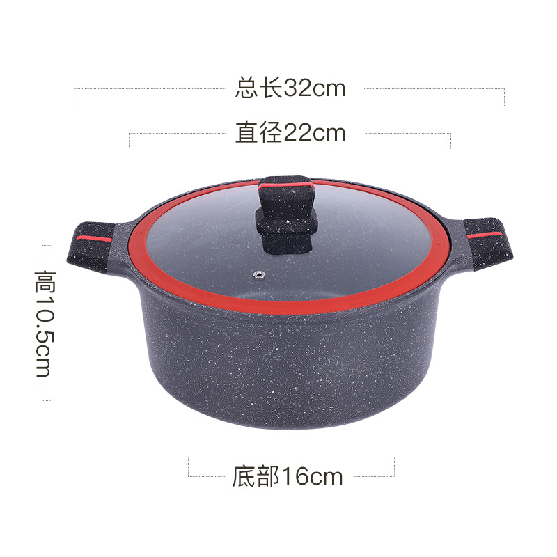 Nuevo conjunto de cinco piezas de olla de cocción de cocción moderna casera antiadherente regalo de reunión anual al por mayor caja de regalo de sopa de cocción de cocción de cocina