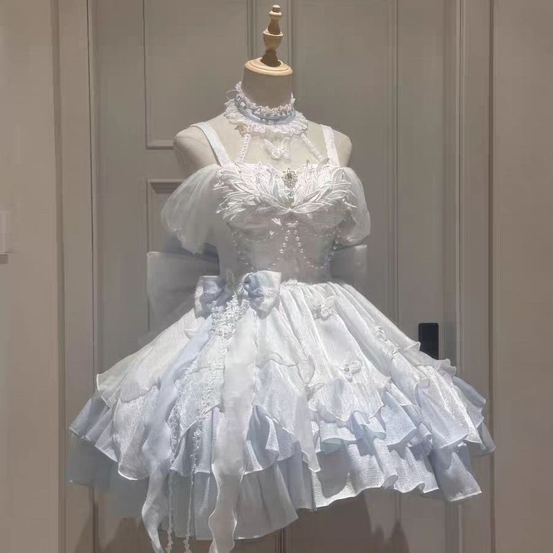 白鳥の湖ドレス、純粋な欲望のプリンセスドレス、ふわふわスカート、ロリータスカート、美しい|undefined