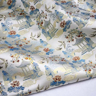 【四季纹锦】仿宋锦新中式提花织锦缎汉服古风唐装马面裙面料