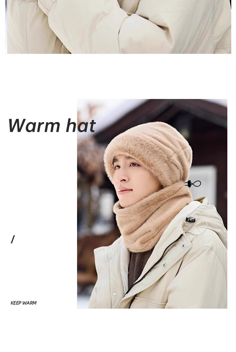 2024 Men's Winter Warm Pullover Hat Warmer Cycling Ear Protection Windproof Fleece Thickened Face Mask Neck Scarf_voghion.com