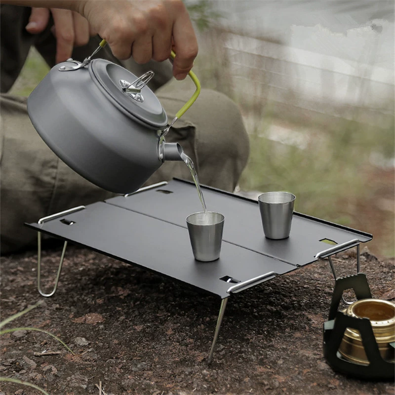 Открытый алюминиевый сплав Сверхлегкий портативный складной столик маленький столик Открытый Кемпинг Парк мини журнальный столик Кемпинг маленький
